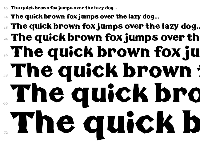 Broken Poster font waterfall